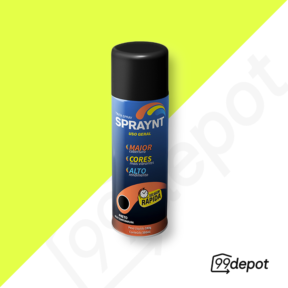 Spray Alta Temperatura Preto Fosco 350ml