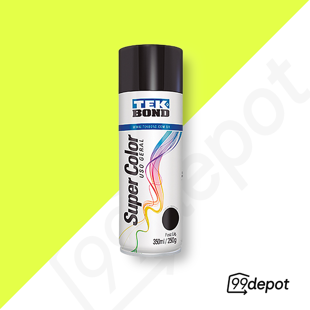 Spray Pintura Preto Brilhante 350ml - Tekbond