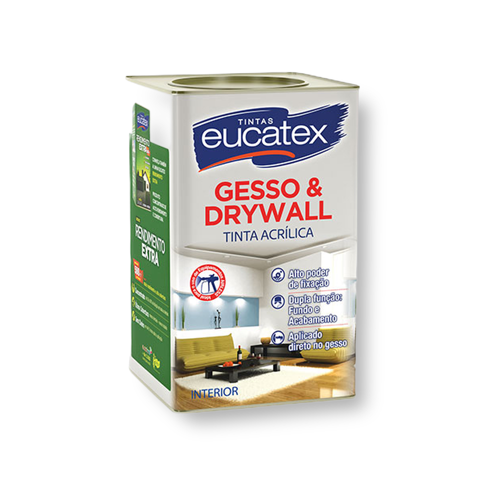 Tinta para Gesso e Drywall 18L Branca - Eucatex