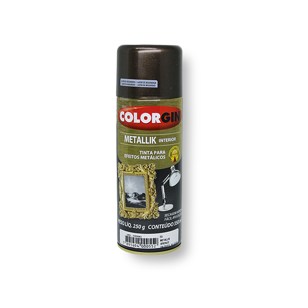 Spray de Tinta Metallik Bronze 350ml - Colorgin