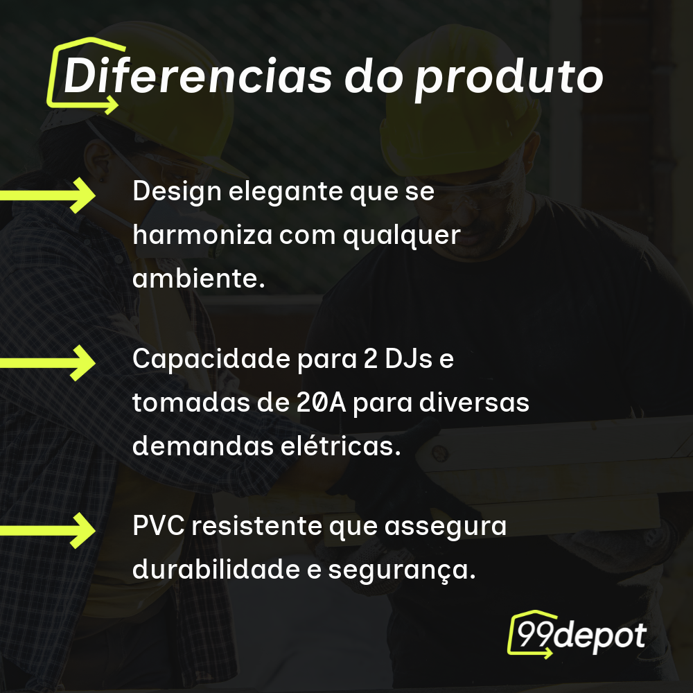 Centro de Distribuição PVC 2 Disjuntores - Ilumi