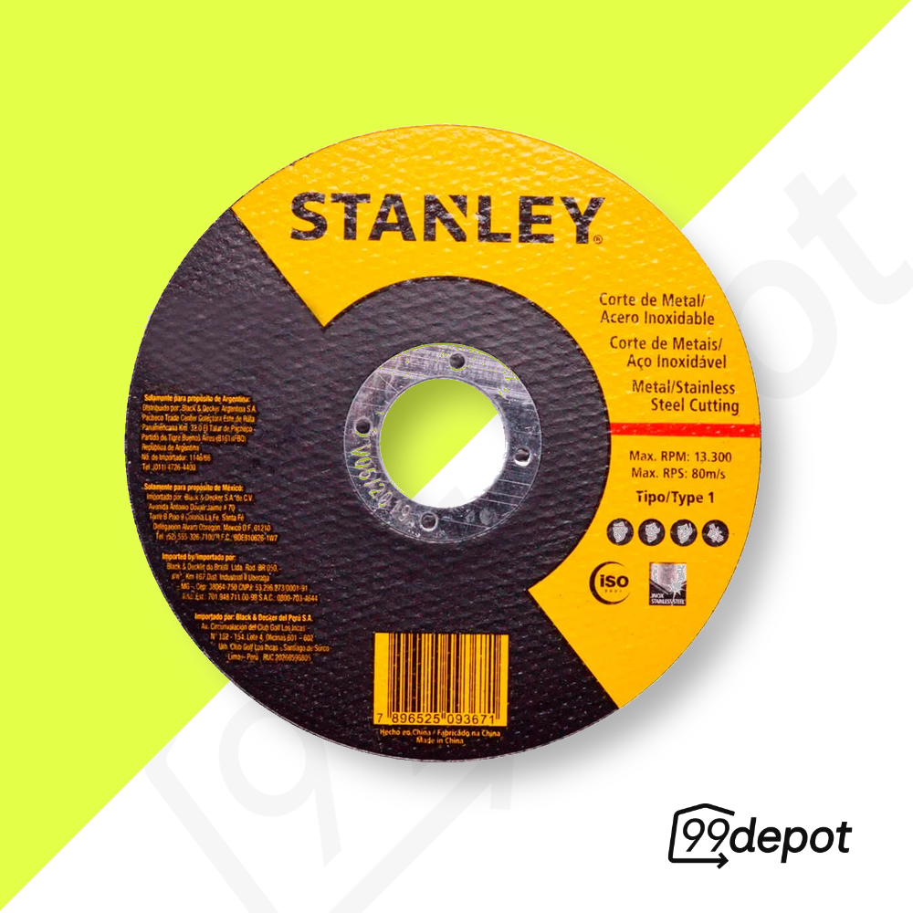 Disco de Desbaste de Metal STA8061 115 x 1 x 22,23 mm  - Stanley