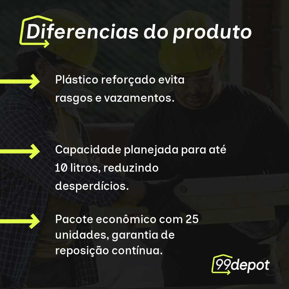 25 Sacos de Lixo Reforçados