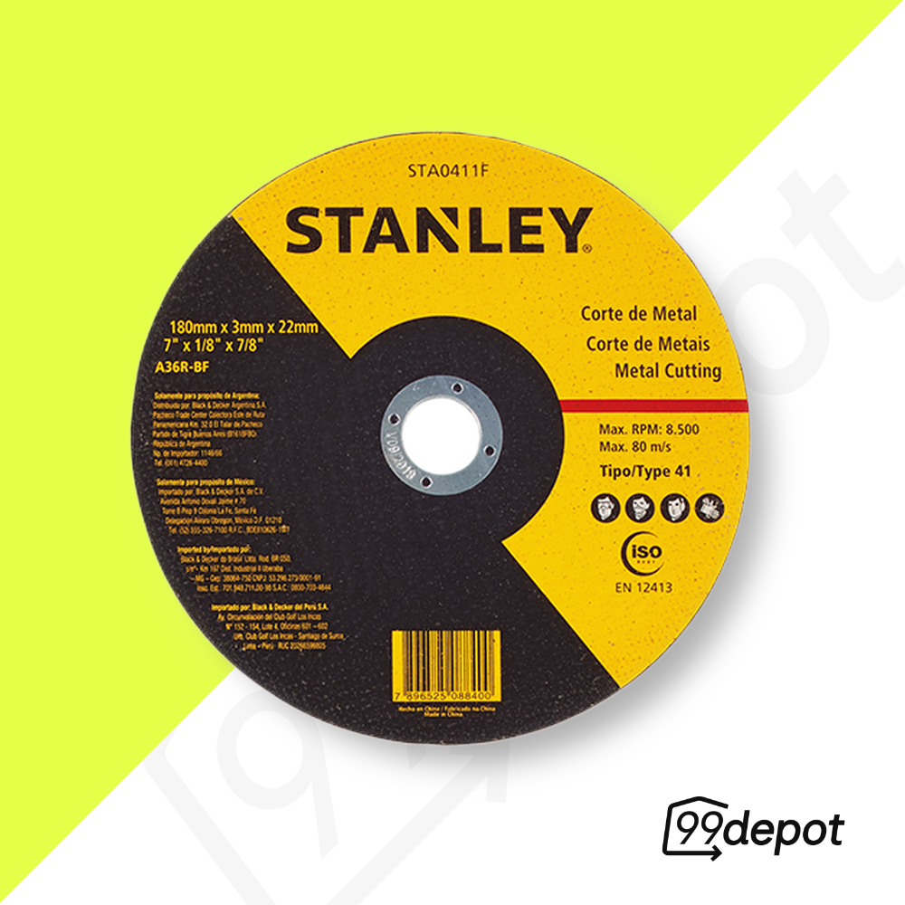 Disco de Corte 7" x 7/8" x 3.0 - Stanley