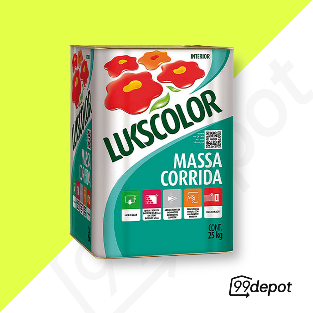 Massa Corrida PVA 25 Kg - Lukscolor