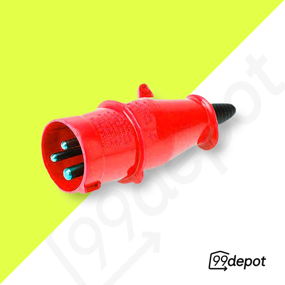 Plug Steck 2P+T 16A 380/440V 9H Vermelho