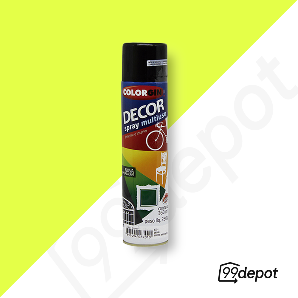 Spray Colorgin Decor Branco Brilhante 360ml - Colorgin