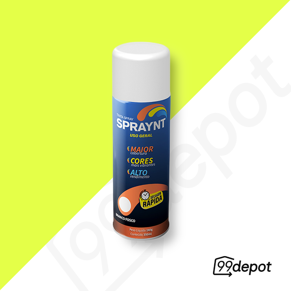 Spray de Tinta Branco Fosco 350ml