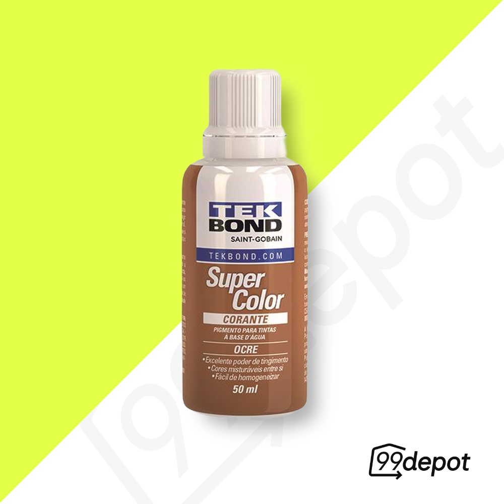 Corante Ocre 50ml para Tintas - Tekbond