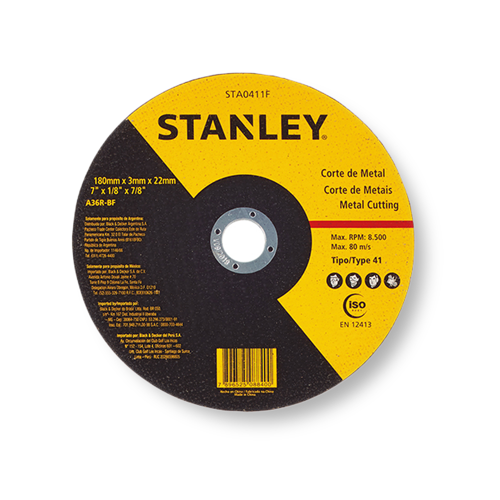 Disco de Corte 7" x 7/8" x 3.0 - Stanley