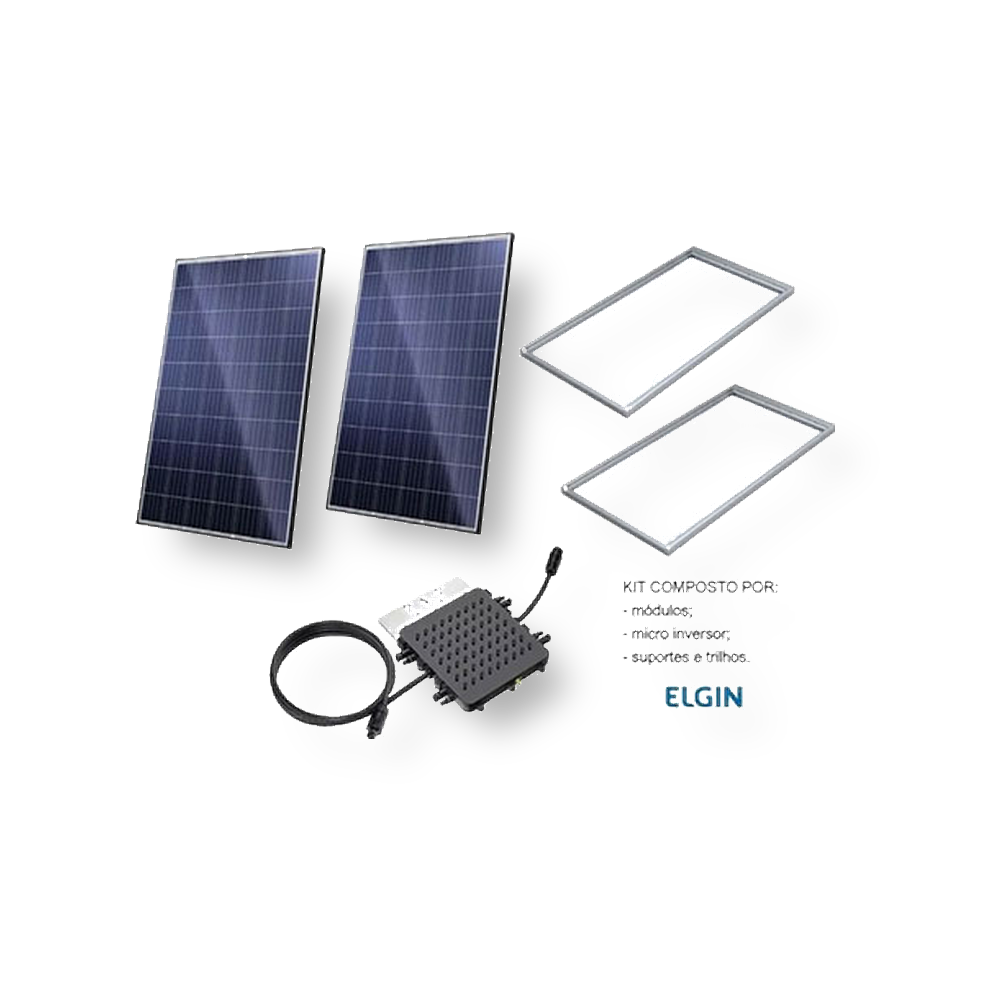 Kit Solar Micro Inversor 1300W Com Estrutura - Elgin