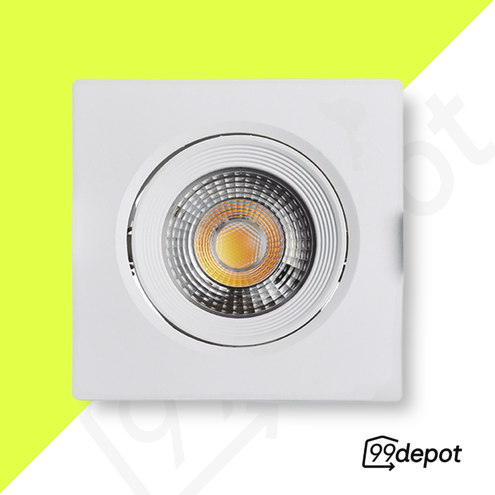 Spot LED 5W 3000K Quadrado Branco