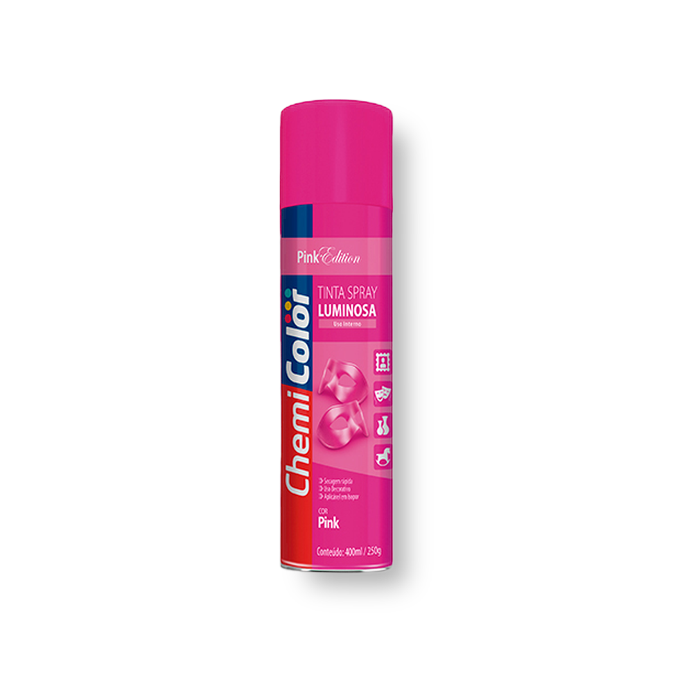 Spray Tinta Chemicolor Luminoso Pink 400ml