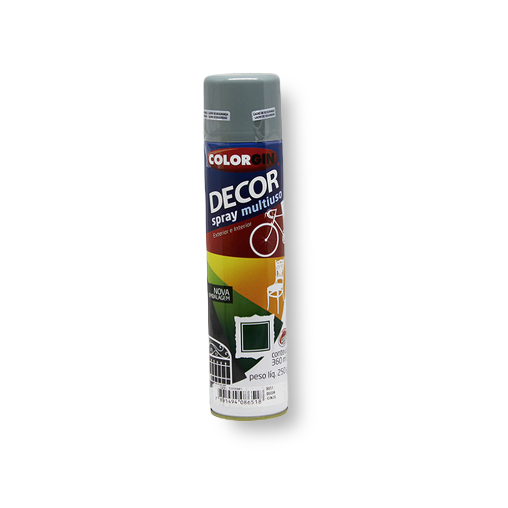 Spray Cinza Decorativo 360ml - Colorgin