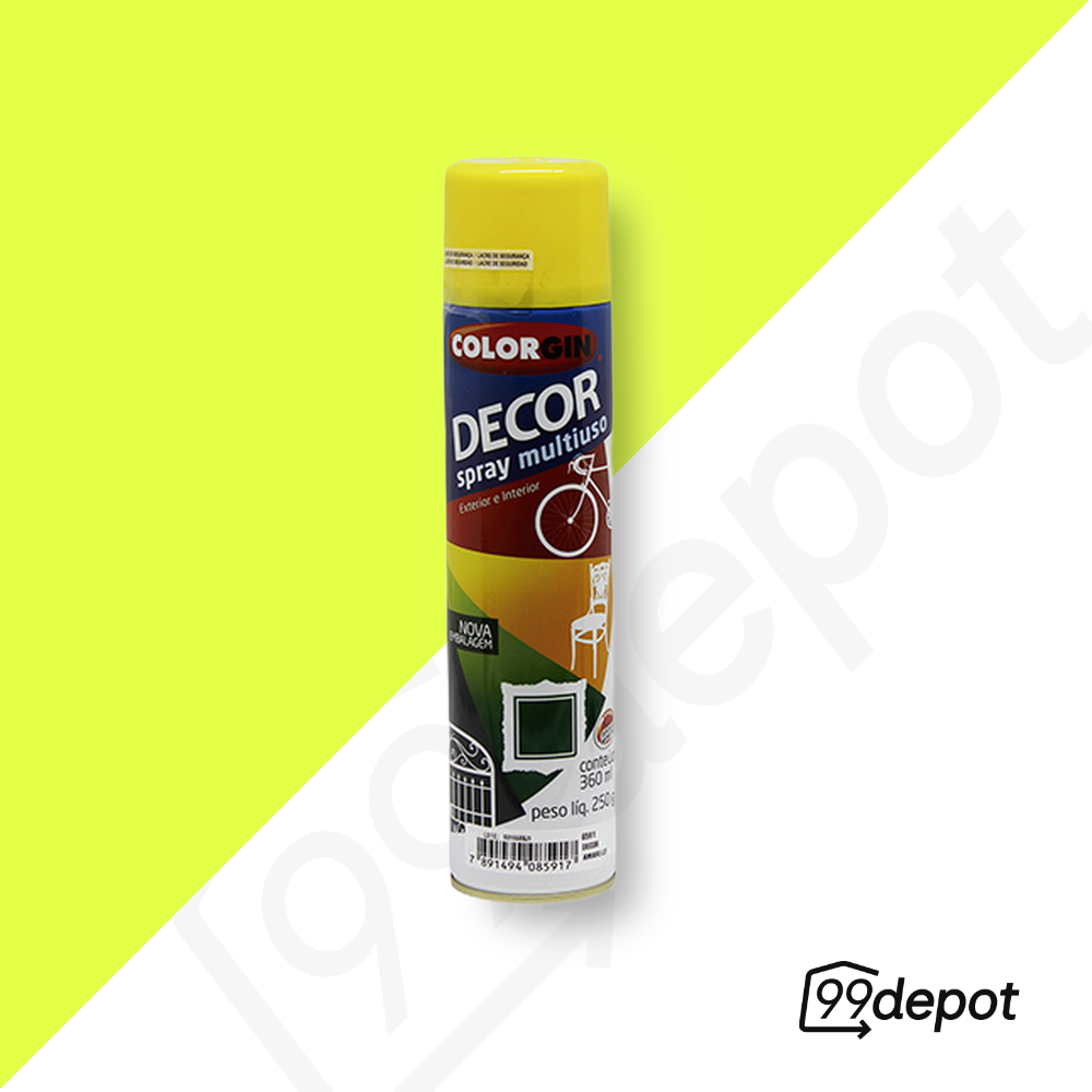 Spray Amarelo Decorativo 360ml - Colorgin