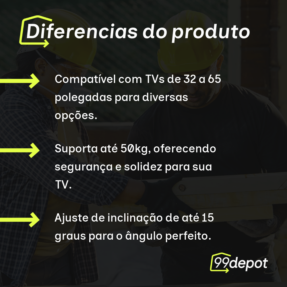 Suporte de TV Fixo 32" a 65" - Multivisao