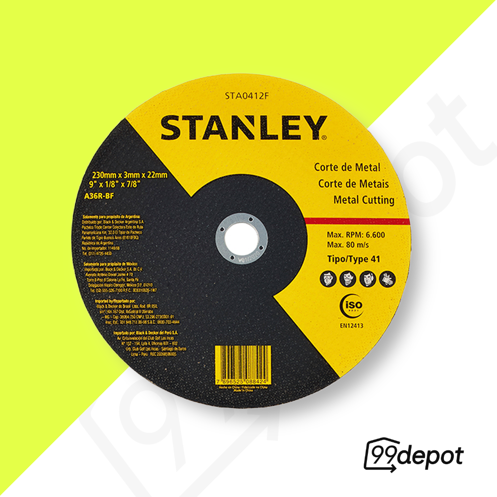 Disco de Corte 9" x 7/8" x 3.0 mm - Stanley