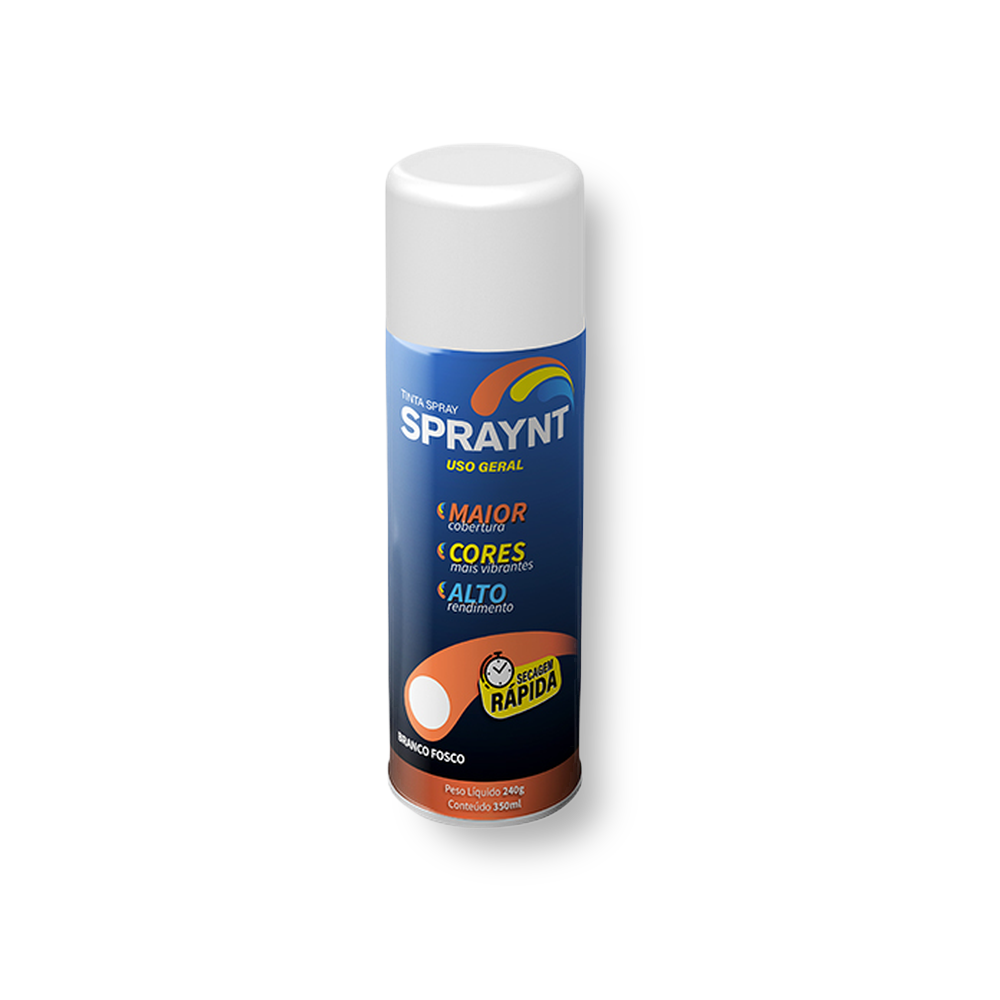 Spray de Tinta Branco Fosco 350ml