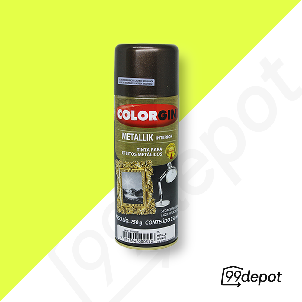 Spray de Tinta Metallik Bronze 350ml - Colorgin