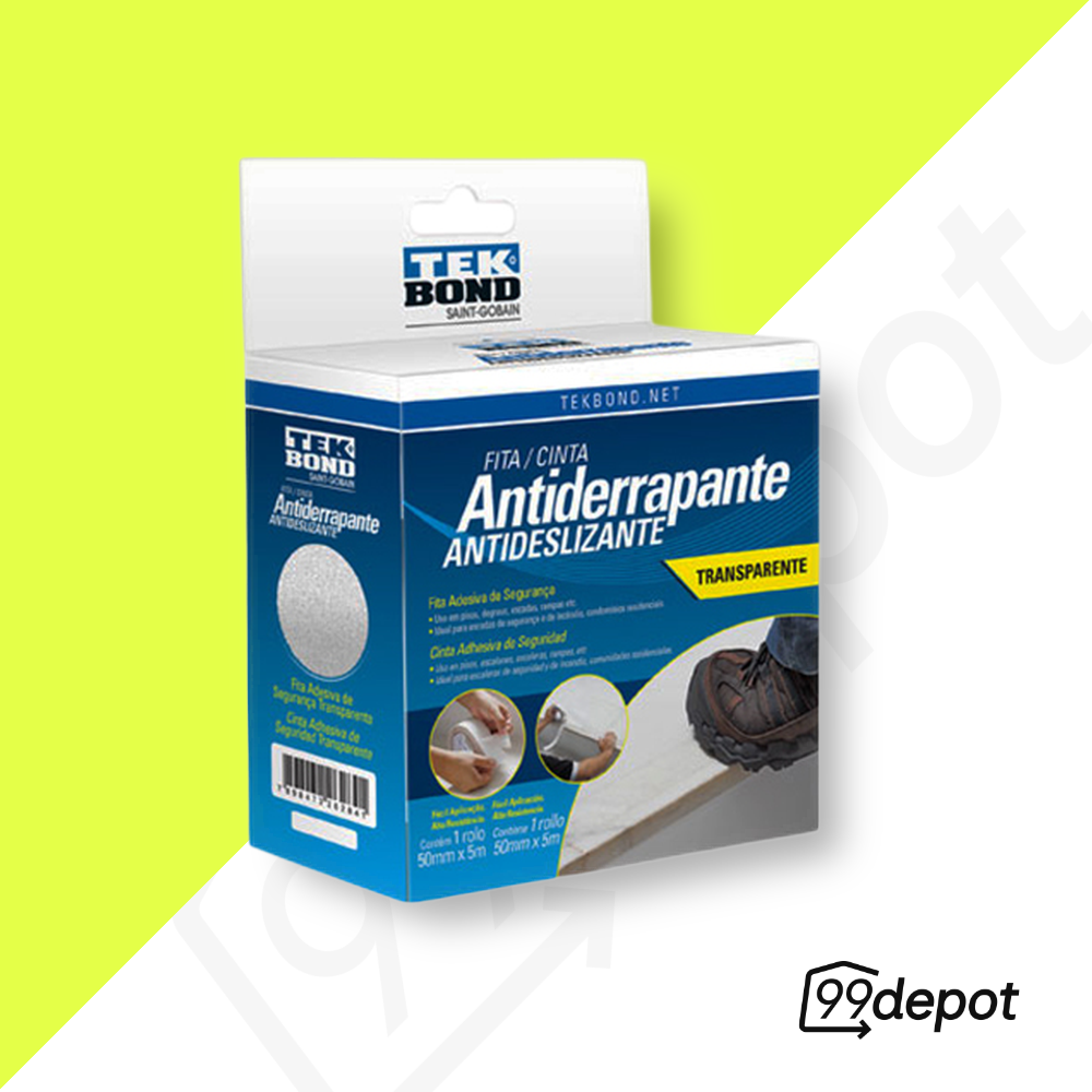 Fita Antiderrapante Transparente 5m x 50mm - Tekbond