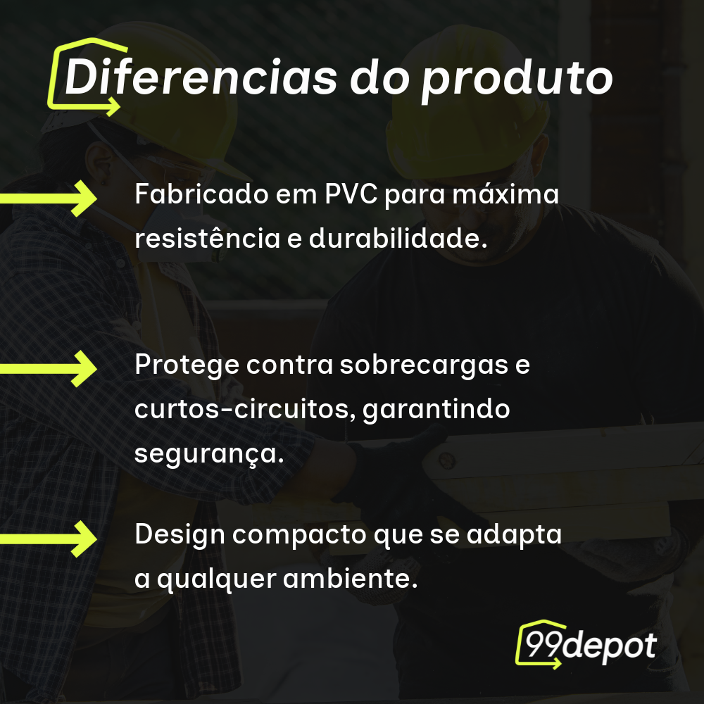 Centro de Distribuição PVC 12 Disjuntores DIN