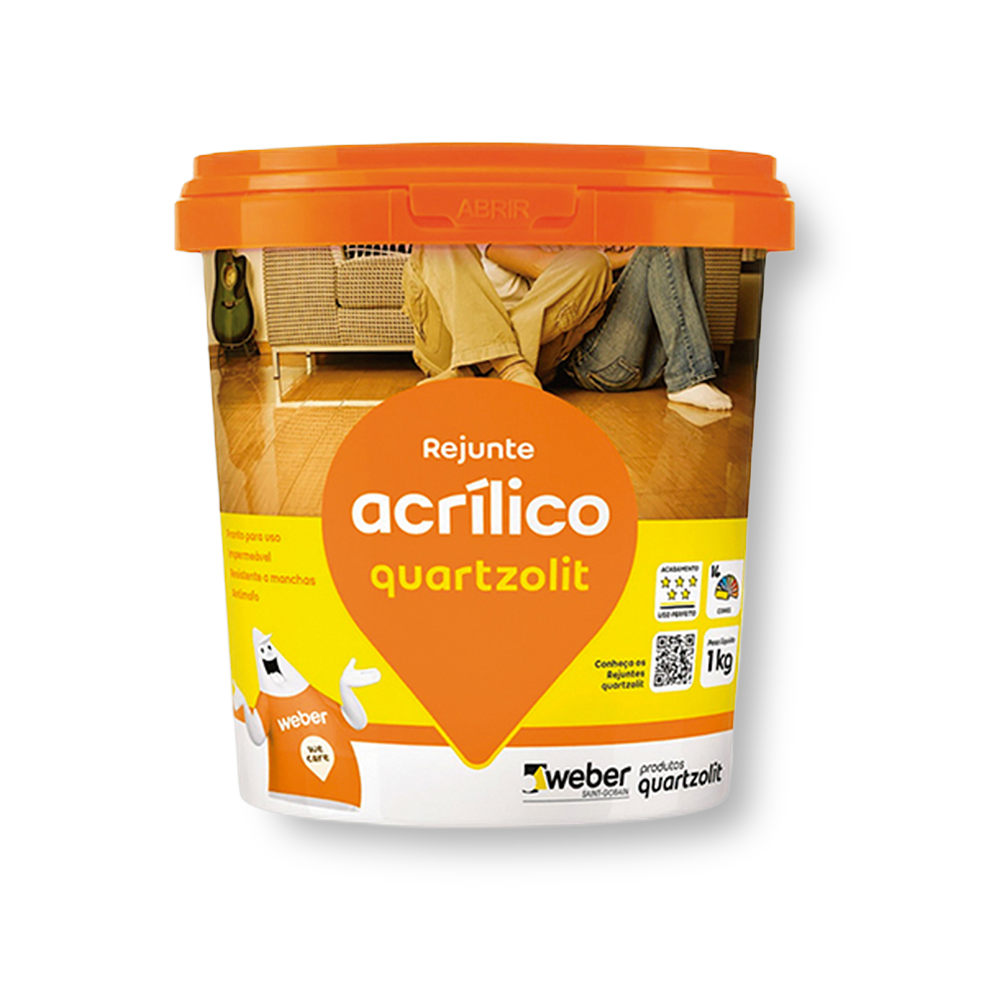 Rejunte Acrílico Cinza Ártico 1kg - Quartzolit