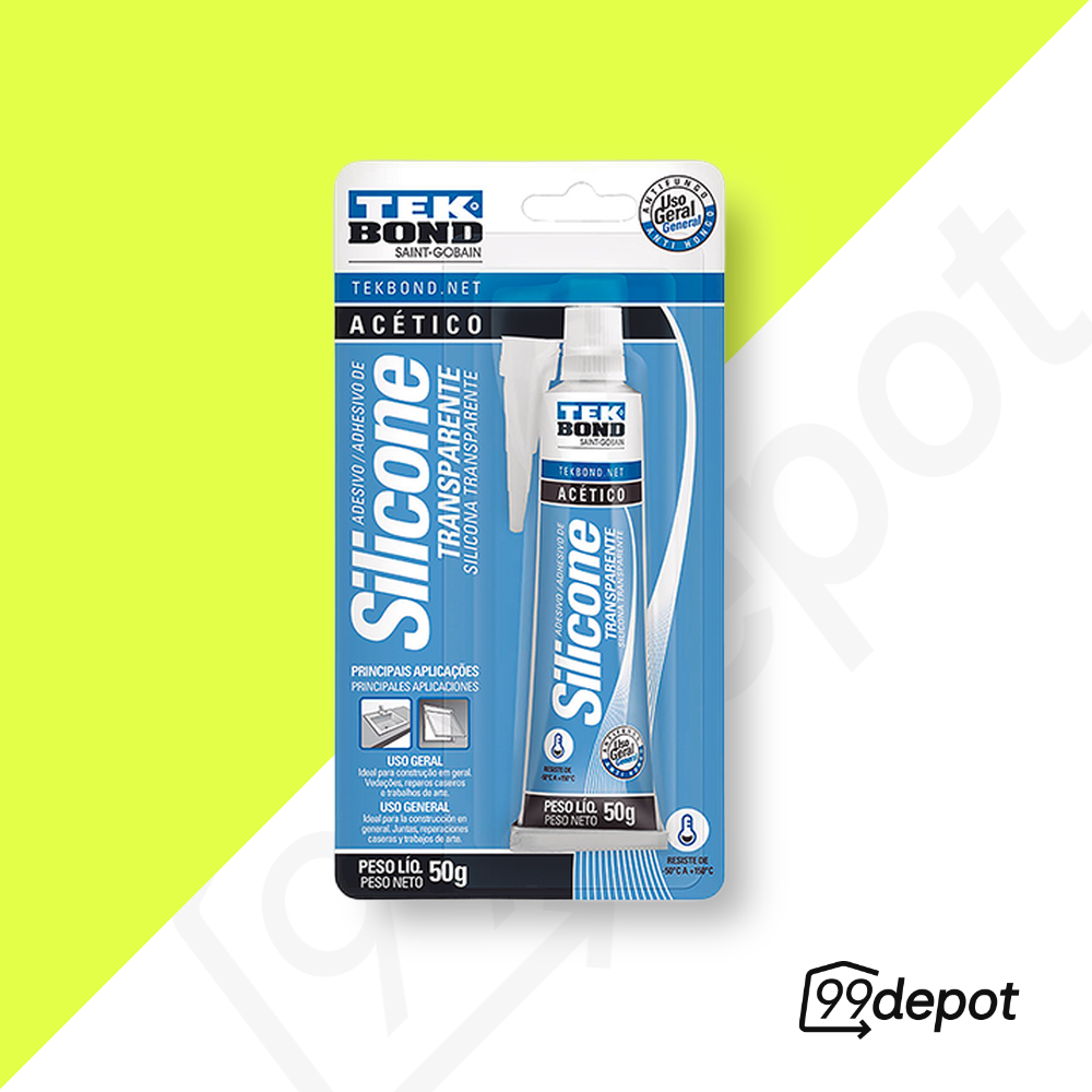 Cola de Silicone 50g Transparente - Tekbond