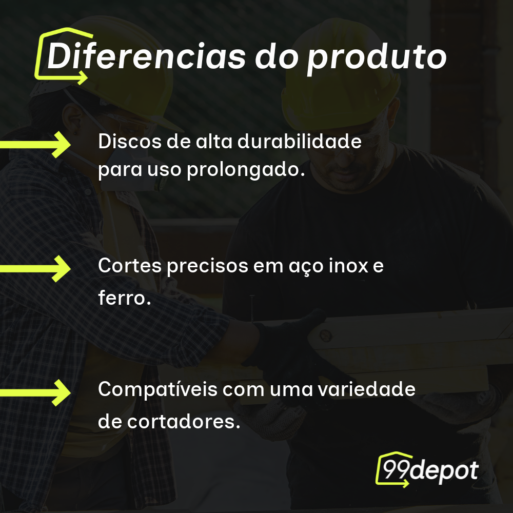 6 Discos de Corte para Aço Inox/Ferro Blister 115mm - Lixas Tatu