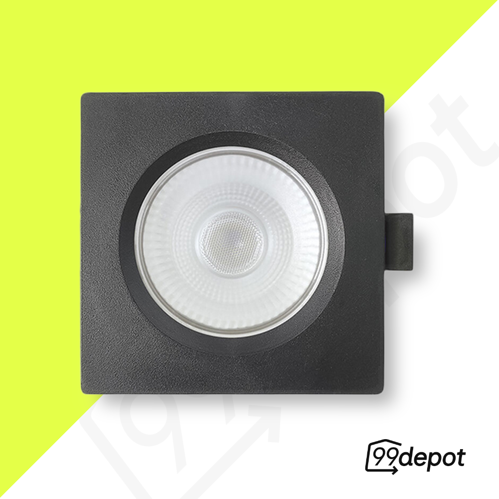 Spot Embutir 8W LED 6500K Quadrado Preto - Blumenau