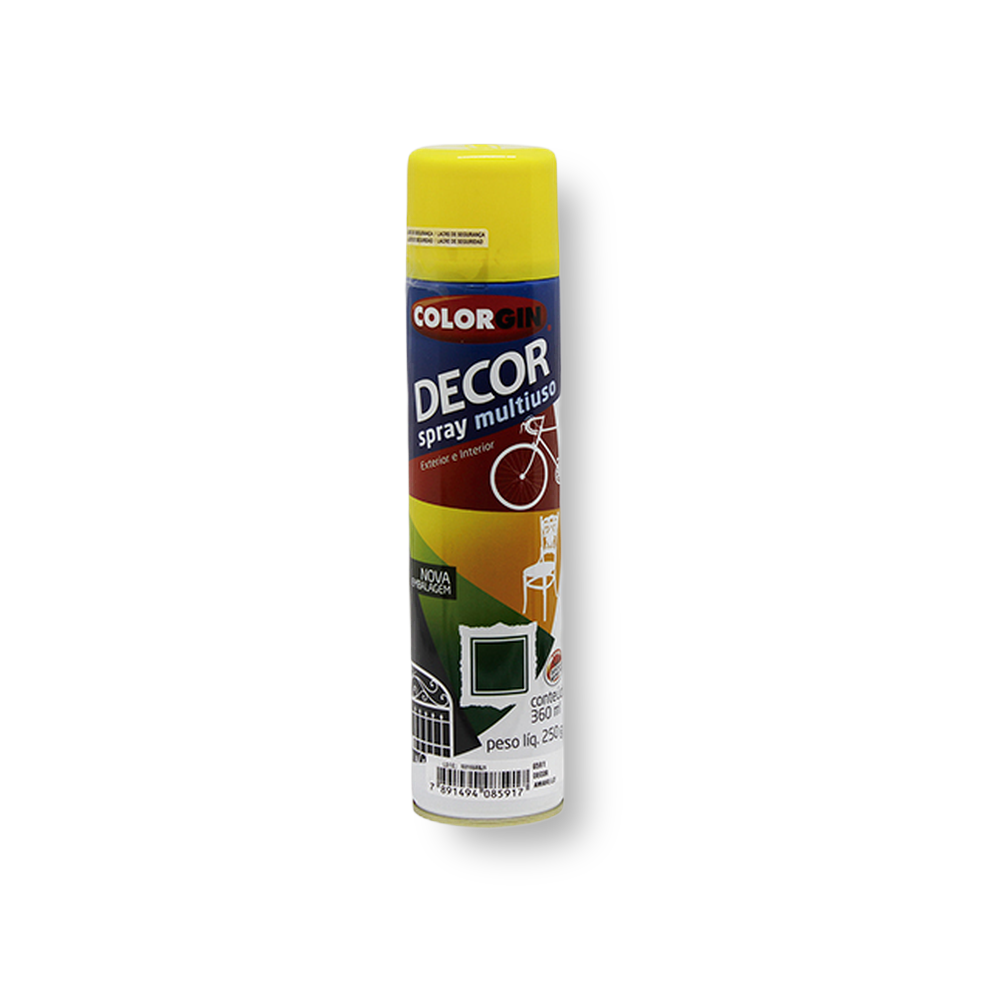 Spray Amarelo Decorativo 360ml - Colorgin