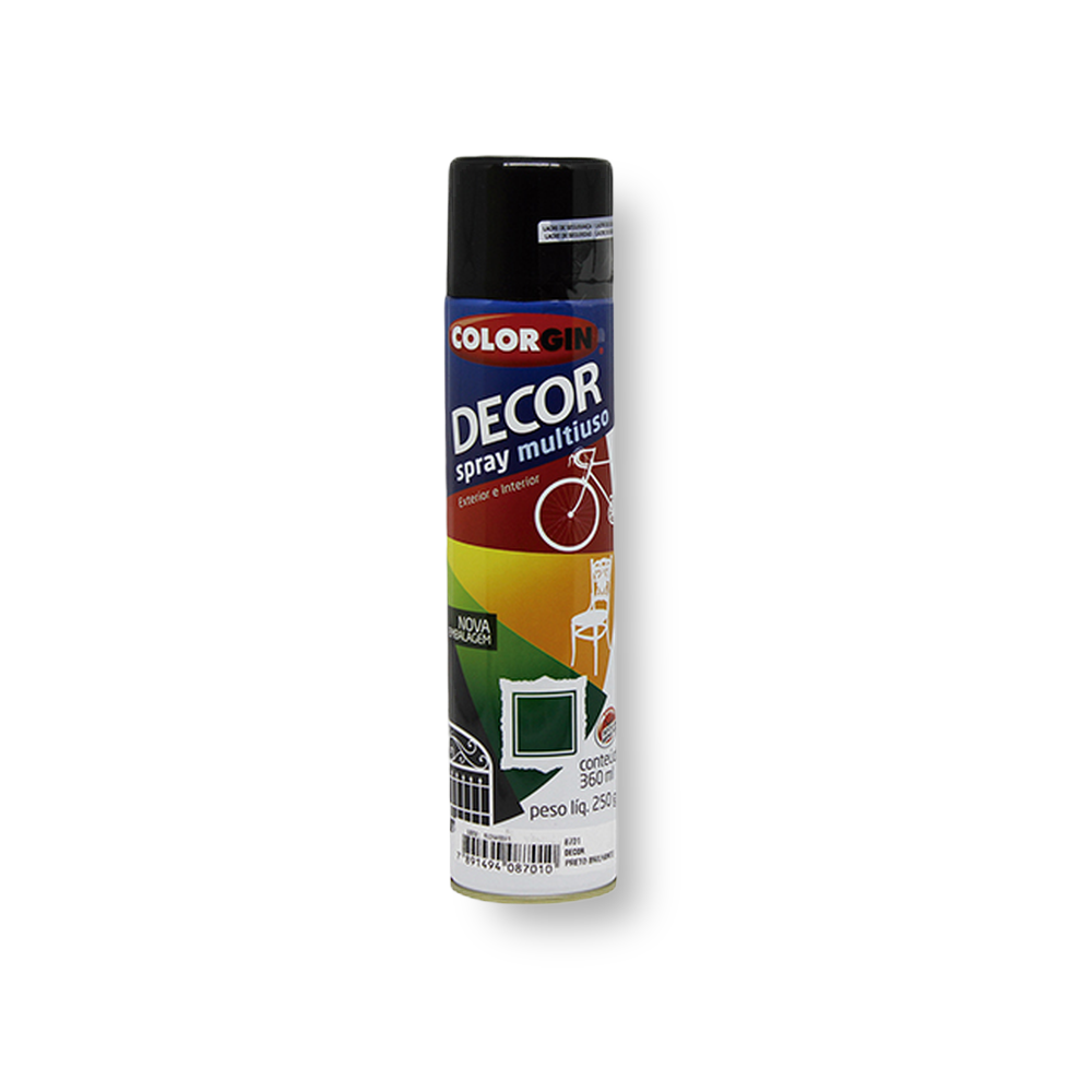 Spray Colorgin Decor Branco Brilhante 360ml - Colorgin