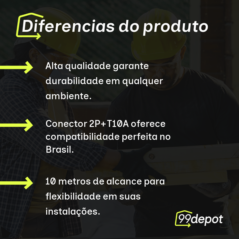 Extensão Techna 10 Metros 2P+T 10A