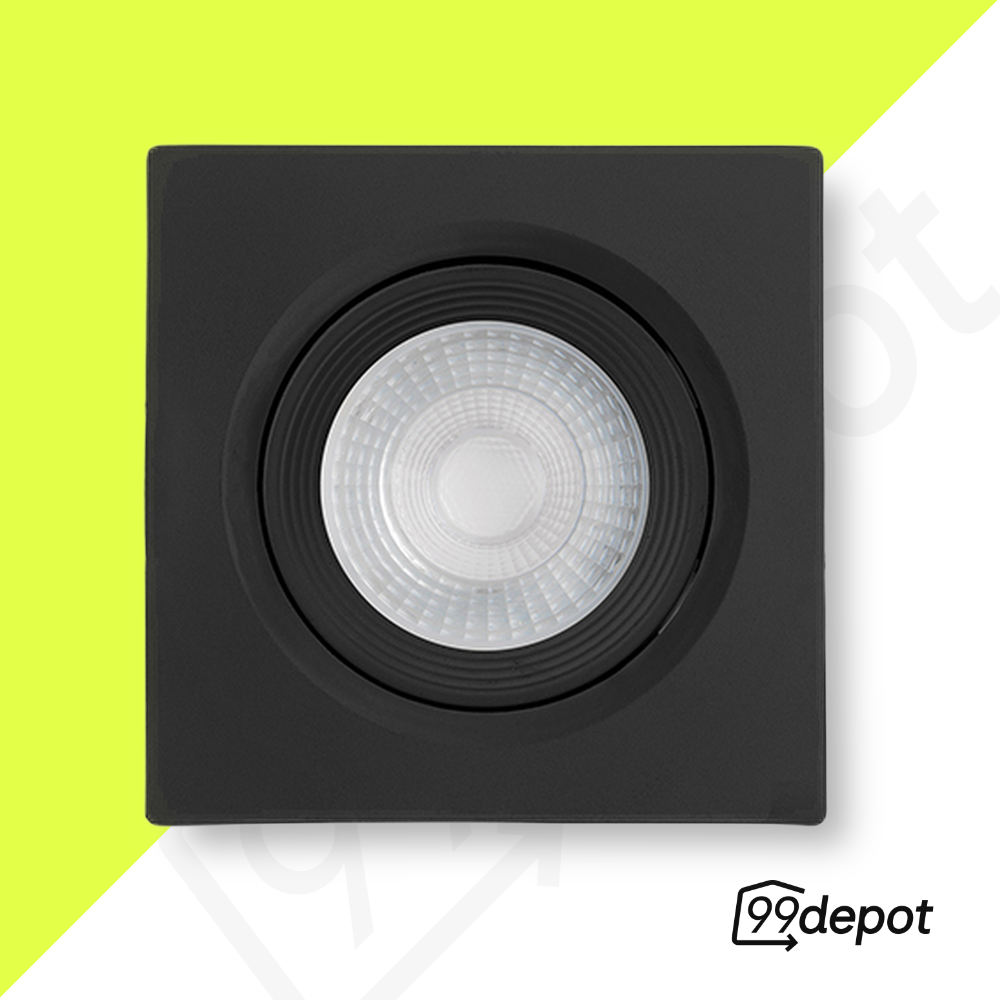 Spot Embutido 5W LED 6500K Quadrado Preto