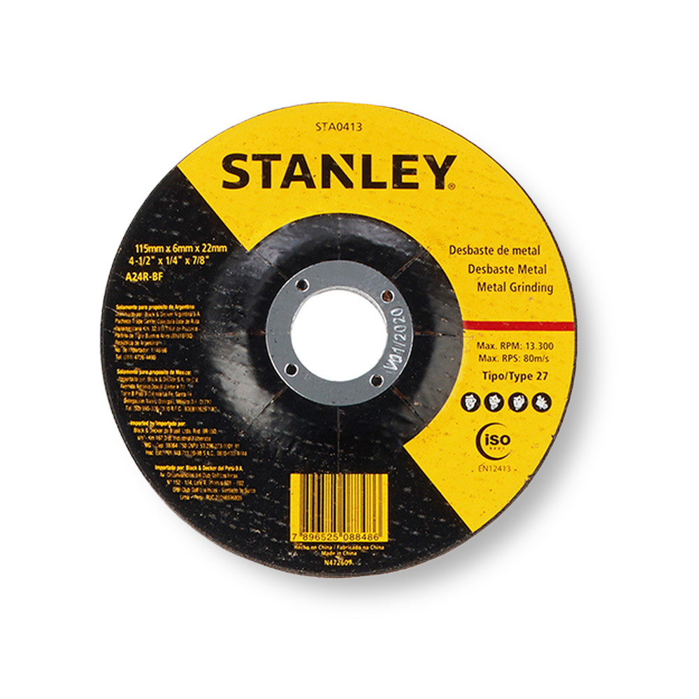 Disco de Desbaste 4.1/2x7/8x6.0 - Stanley