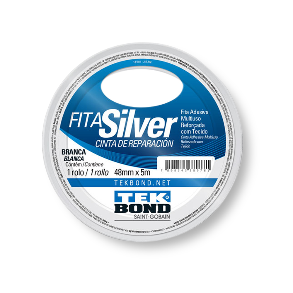 Fita Silver Tape 48 mm x 5 m - Tekbond