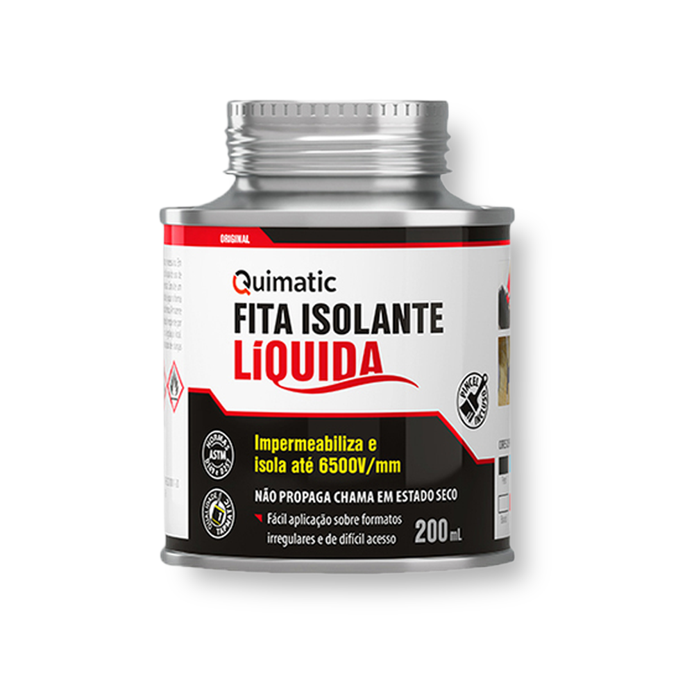 Fita Isolante Líquida 200ml Preta - Quimatic