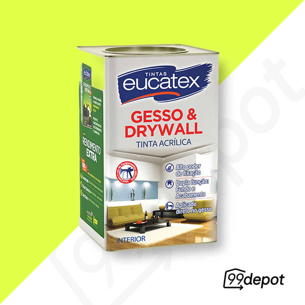 Tinta para Gesso e Drywall 18L Branca - Eucatex