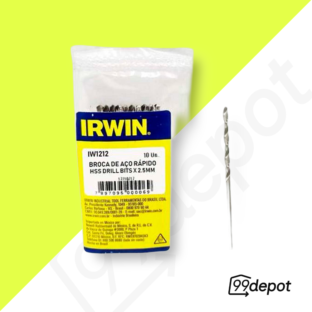 Broca de Aço Rápido 5mm 10 unidades - Irwin