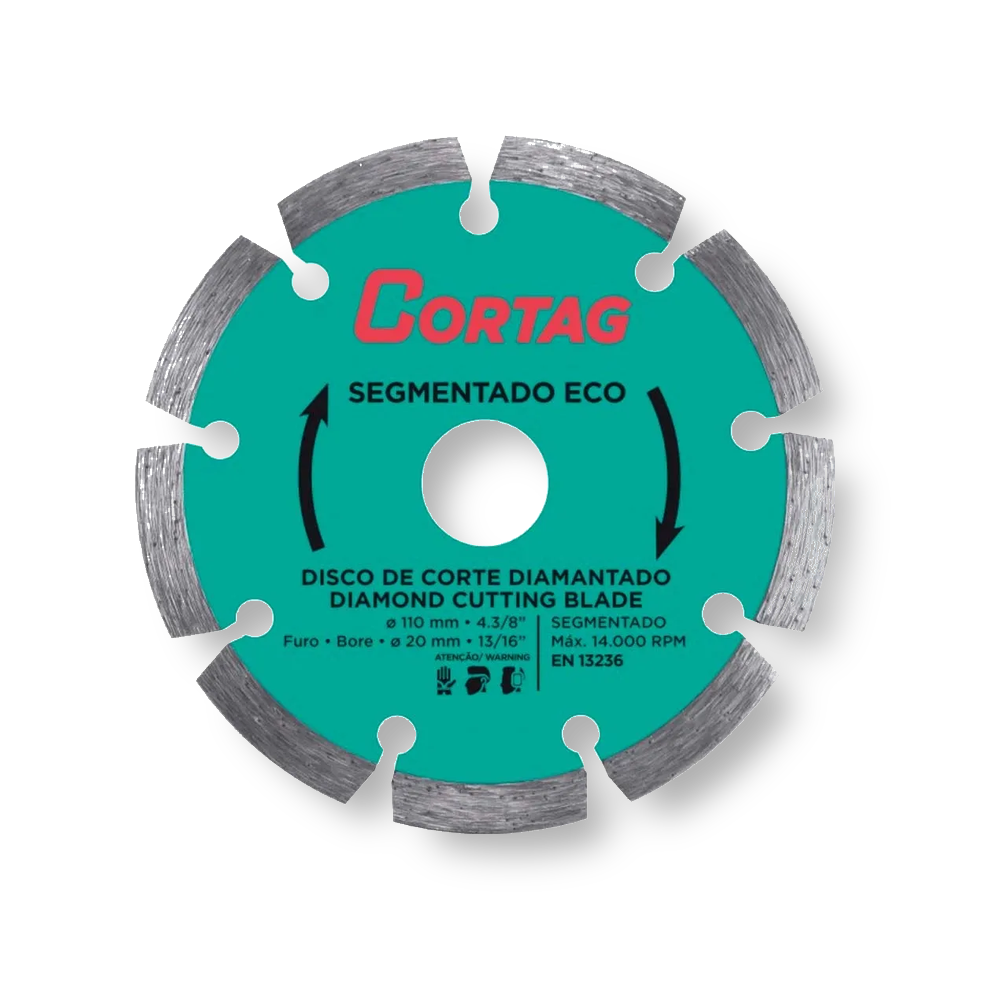 Disco de Corte Diamantado Segmentado Eco - Cortag