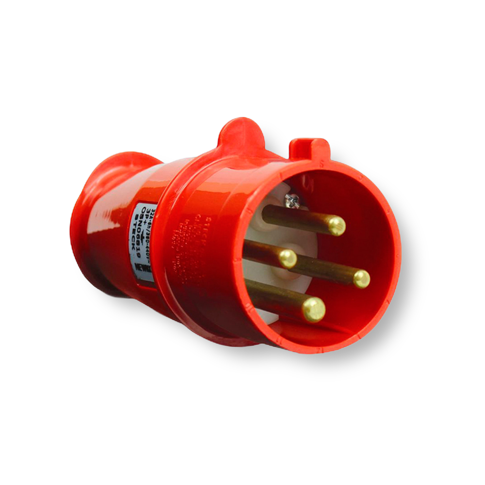 Plug Steck 2P+T 32A 380/440V 9H Vermelho