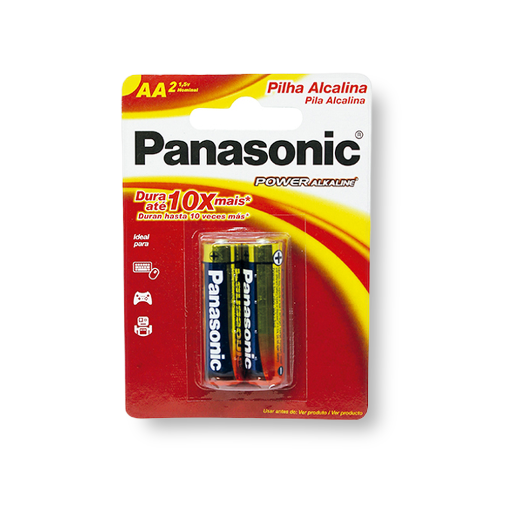 Pilha Alcalina AA C/ 2 Unidades - Panasonic