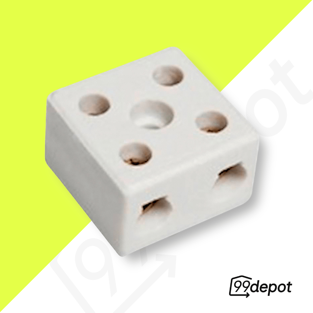 Conector de Porcelana 6mm Bifásico - Fertak | 99depot