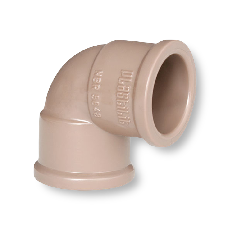 Cotovelo LL 2.1/2" 90° Marrom - Plastilit