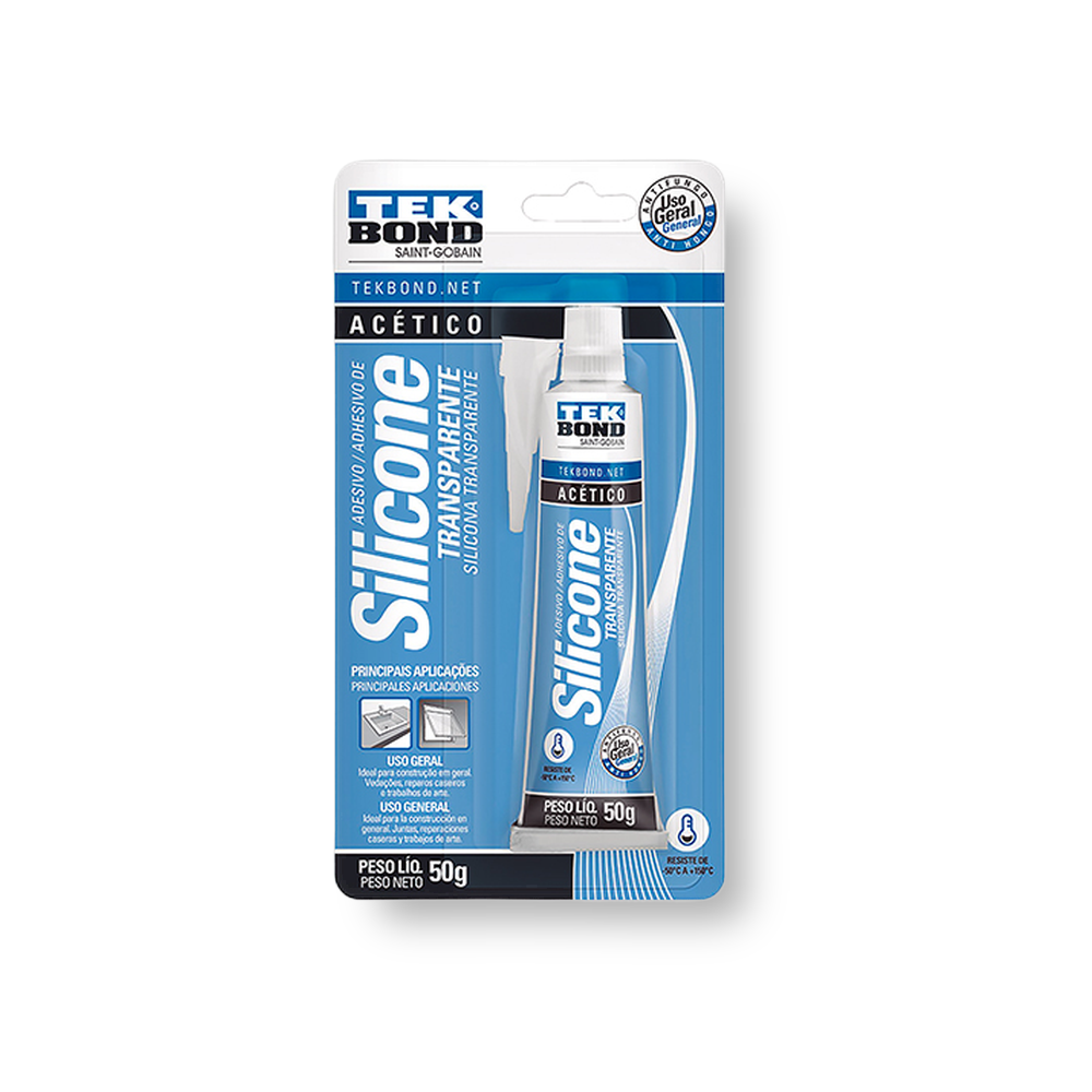 Cola de Silicone 50g Transparente - Tekbond