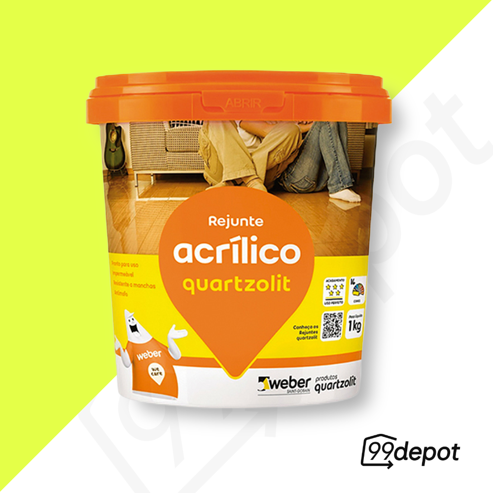 Rejunte Acrílico Cinza Ártico 1kg - Quartzolit