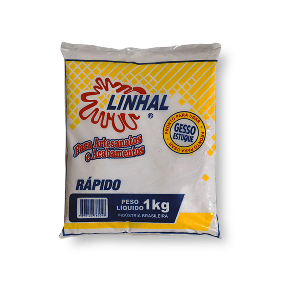 Gesso Branco Rápido 1kg - Linhal | 99depot