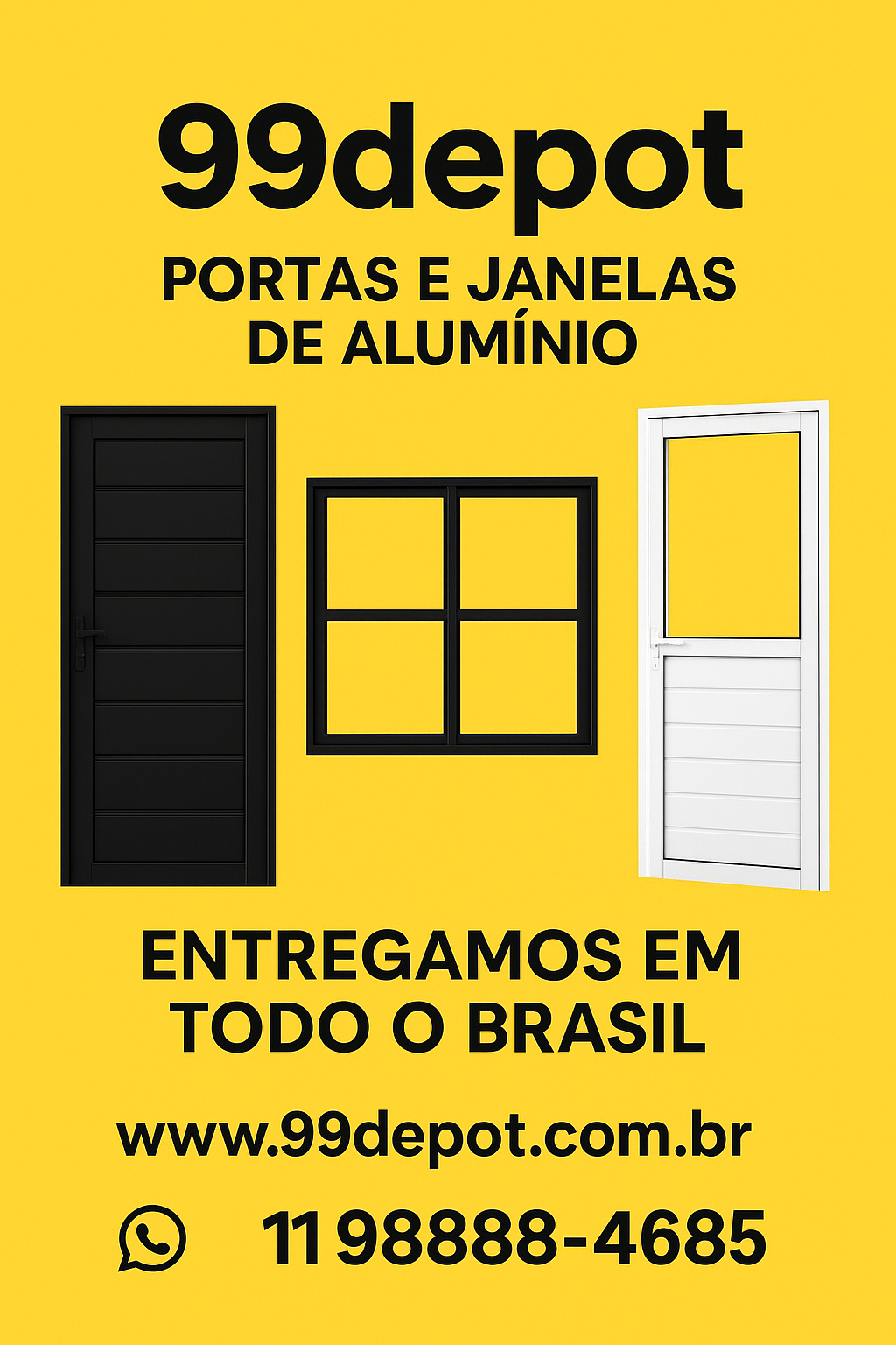 Vitrô L25 3 Planos Móveis Alumínio Preto 200 x 120 - Com Grade
