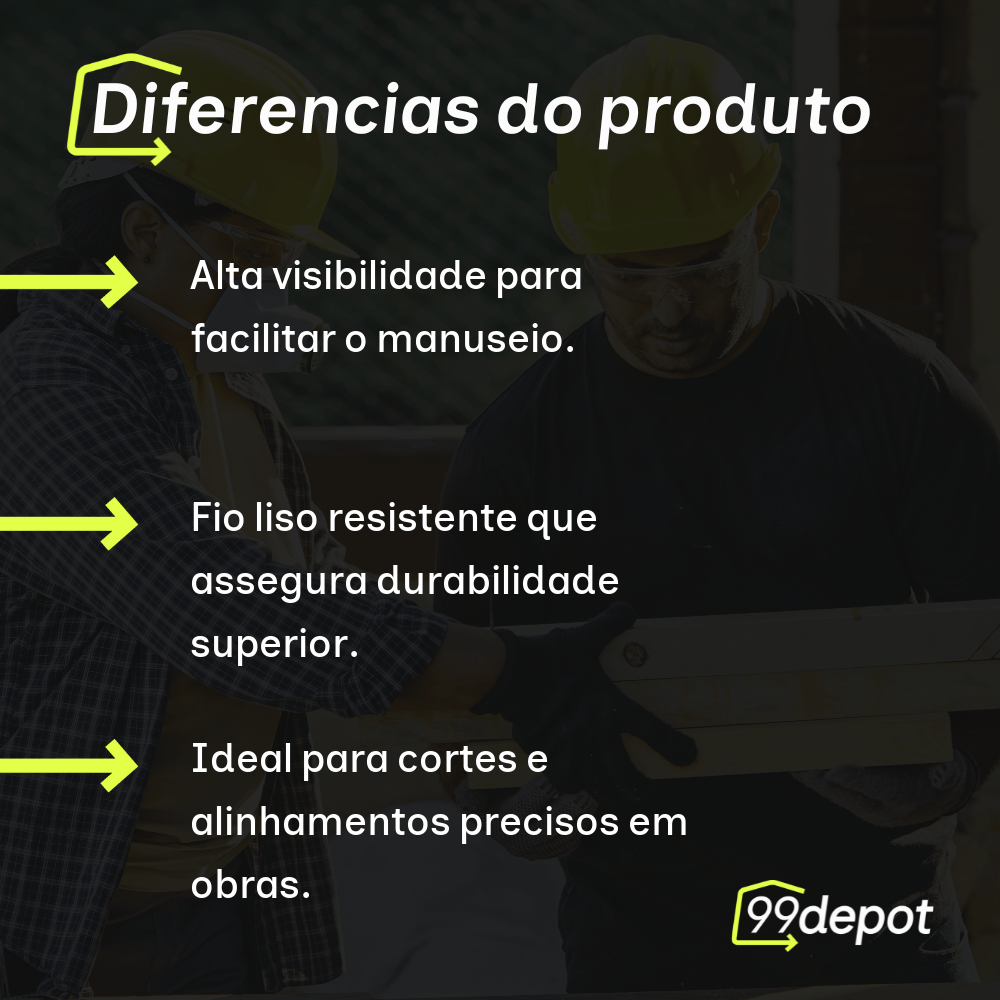 Linha de Pedreiro Fio Liso 50m | 99depot