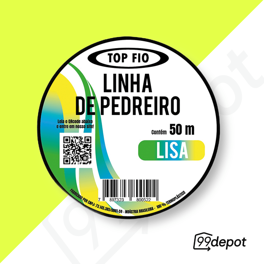 Linha de Pedreiro Fio Liso 50m | 99depot