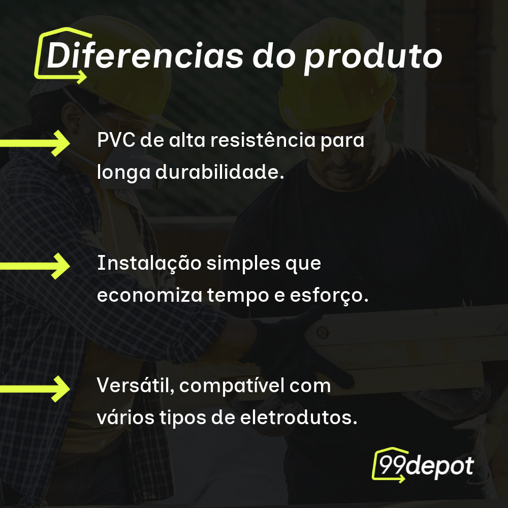 Luva para Eletroduto PVC Diâmetro 1.1/4" | 99depot